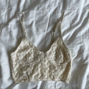 Urban Outfitters white floral tank top